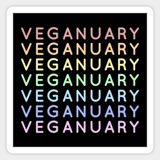 Veganuary Rainbow Pattern Magnet